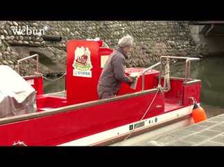 富山・松川遊覧船の準備着々　２２日から運航