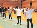 願念坊踊り、かっこよく　富山・下大久保で４月、伝統の祭りで児童披露
