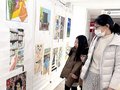 習字に図画、新年の意欲作伸び伸び　富山大和で小学生コンクール入賞・入選作展示
