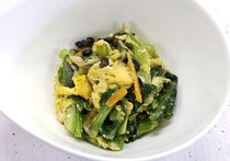 卵と小松菜のオイスター煮