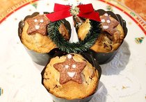 クルミとチョコのカップケーキ