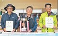 西田さん・大坪さんＶ　パークゴルフ県グランドチャンピオン大会