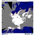 北極の「冬季海氷域面積」が最小