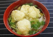 小エビ団子とそうめんの吸い物