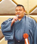 朝乃山「２桁勝利目指す」　東京で後援会激励会、春場所の活躍誓う