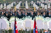 北朝鮮で金永南氏の国葬