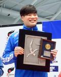 男子３メートル板で須山が優勝