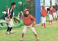 野球上達のこつ分かった　富山・芝園レッズと富山中部高生が合同練習