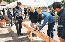 交流施設みんなで整備　氷見の論田、住民と学生協力