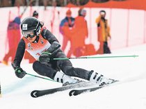 上野香７位「勝ちたかった」　スキー国スポ大回転少年女子