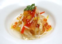 柿とクラゲの切り干しなます