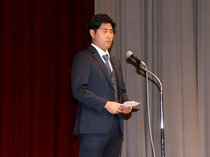 西武入団・岩城「早く１軍に」　富山商高野球部ＯＢ会が激励会