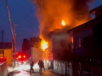 小矢部で住宅火災（２５日早朝）