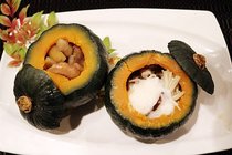 坊ちゃんかぼちゃのきのこ詰め