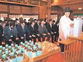受験生の合格祈願　富山育英センター・予備校、「合格茶」のおはらいも