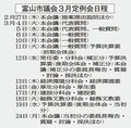 富山市議会３月定例会、２月２７日から