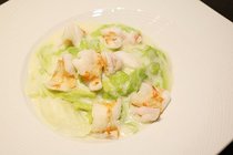 白菜とエビの塩煮 