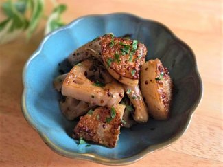 冬にうれしい万能食材！山芋＆レンコンのマスタードソテー【休日のレシピ (126) 】