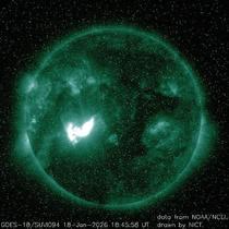 磁気嵐発生、フレア原因か