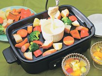 親子でクッキング<br />チーズフォンデュとフルーツポンチ