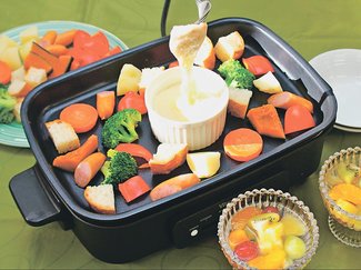 親子でクッキング<br />チーズフォンデュとフルーツポンチ