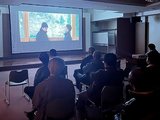 五箇山地方の３青年団が製作した自主映画を鑑賞する地元住民ら＝南砺市下梨（平）の平若者センター春光荘