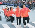 重量挙げの村上（富山出身）ら応援に感謝　パリ五輪パラリンピック日本選手団、都内でパレード