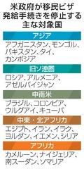 米、７５カ国の移民ビザ停止