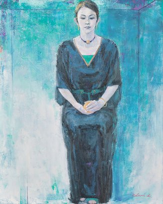 ＜美の創造者たち　富山の日展作家＞２<br />洋画「志念」／越谷なつみ（無鑑査出品、高岡）