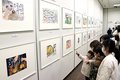 幸せ伝える絵手紙７４０点　高志の国文学館で第１回展