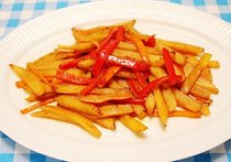 ジャガ芋とパプリカのスパイシーきんぴら