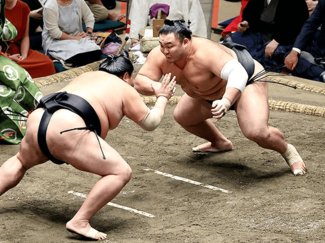 朝乃山３勝目、連敗脱出　大相撲秋場所７日目