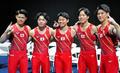 体操男子団体で日本が金