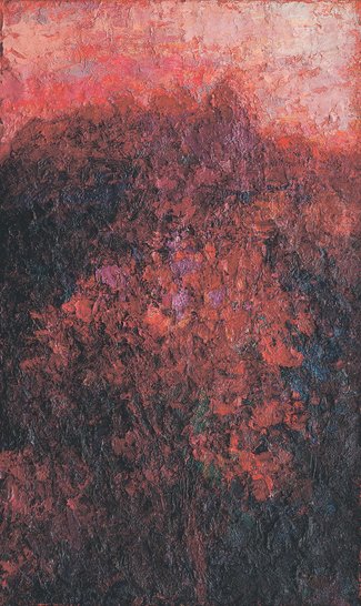 ＜コレクションへのいざない＞１７<br />黒部市美術館／「糸引山と庭のこぶし」富山芳男