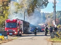 婦中・吉谷で火災、けが人なし（１５日朝）