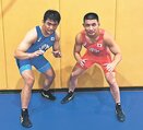 レスリングの世界選手権に出場する石黒峻士選手（左）と隼士選手
