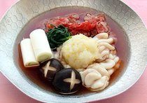 白子と肉のみぞれ鍋