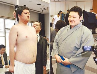 石橋さん（富山出身）高慶さん（魚津出身）が新弟子検査体格パス