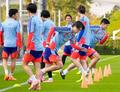 日本代表、非公開で調整
