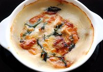 山芋と春菊のグラタン