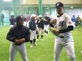 古里の子にプロの技を　高岡ボーイズ、西野投手招き野球教室
