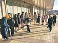 ＜学びや合言葉＞小矢部市石動小学校<br />自分からあいさつをし、笑顔でつながる石っ子になろう