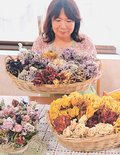季節問わず花飾ろう　高岡・今城農園がドライフラワー制作、廃棄チューリップ活用