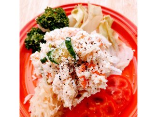 食物繊維でおなかスッキリ!ポテサラ風おからサラダ【休日のレシピ(23)】