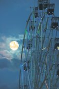 観覧車と最後の共演　中秋の名月