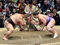 朝乃山一気、会心の初勝利　大相撲春場所２日目