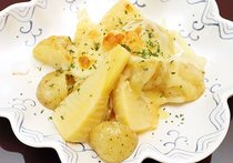 タケノコと新ジャガのマヨみそ焼き
