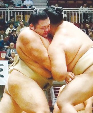 稀勢と１８番　６勝　朝乃山　秋巡業　連日の稽古で善戦