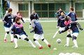 強烈シュート次々と　カターレ高知合宿