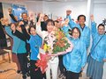 新人・植野さんトップ当選「議会の景色変わる」　高岡市議選、嶋川県議の妻で知名度追い風